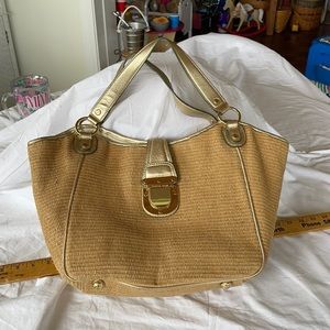 Michael Kors straw handbag